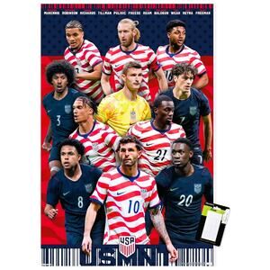 US Soccer US Men's National Team Starting XI 26 Wall Poster, 22.375" x 34"